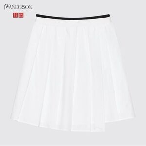 JW Anderson White Midi Skirt with Black Trim